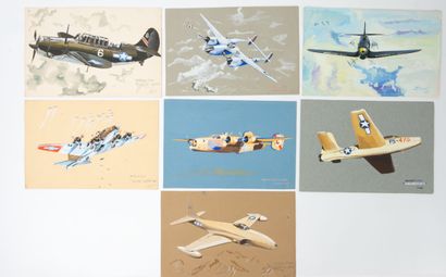 Jean NOËL (1926)
Seven American aircraft...