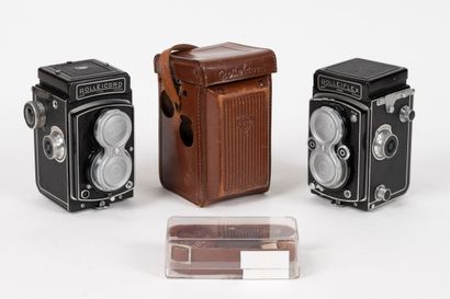 Ensemble de DEUX appareils Bi-Objectifs Rollei.
-...