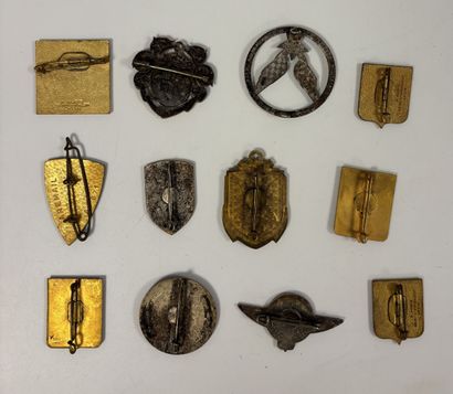 navy & air force
Lot of 12 enameled metal...