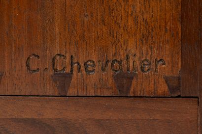 Chambre photographique à tiroir, en noyer,...