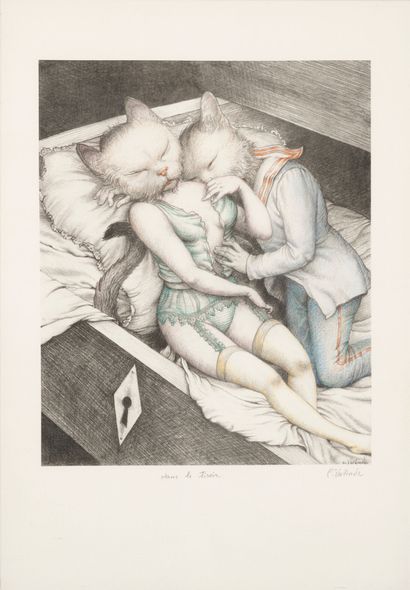 Claude VERLINDE (1927-2020)
Dans le tiroir.
Lithographie...