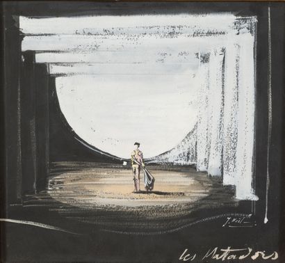 Jacques NOEL (1924-2011) 
Les Matadores.
Encre...