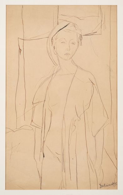 Isaac DOBRINSKY (1891-1973)
Study of a woman.
Ink...