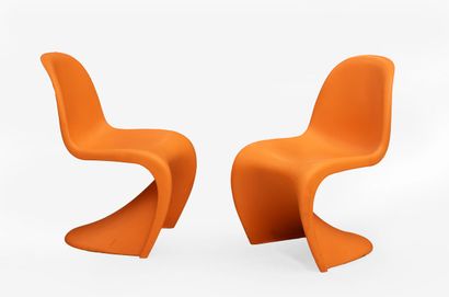Verner PANTON (1926-1998)
Paire de chaises,...