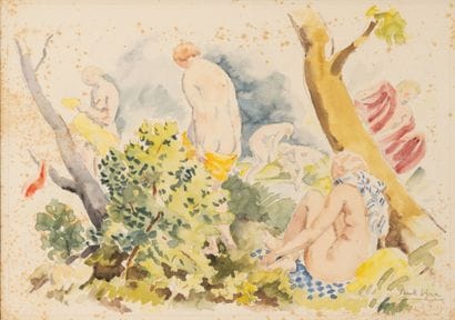 Paul VERA (1882-1957)
Bathers.
Watercolor...