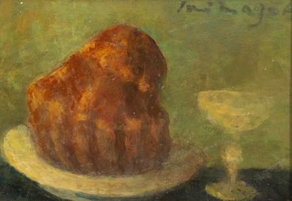Louis MAZOT (1919-1994)
Brioche et verre...