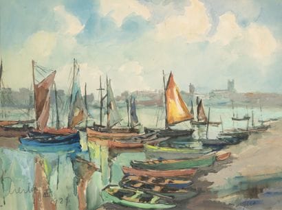 Fernand HERBO (1905-1995)
Angers, the port,...