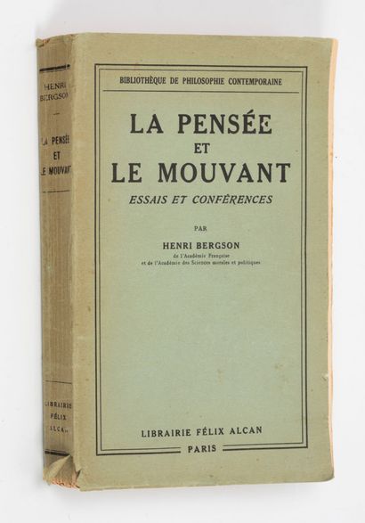 BERGSON, Henri
La Pensée et le mouvant. 
Paris,...
