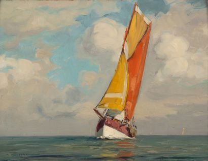 Maurice MENARDEAU (1897-1977)
Sailboat.
Oil...