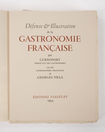 CURNONSKY
Défense et illustrations de la...