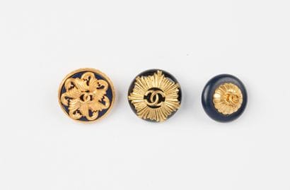 attributed to CHANEL, Paris
Three black resin...