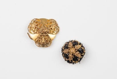 attributed to CHANEL, Paris
Two gilt-metal...