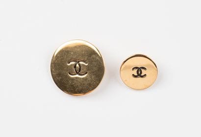 attributed to CHANEL, Paris 
Two gilt metal...