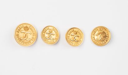 attributed to CHANEL, Paris
Four gilt metal...