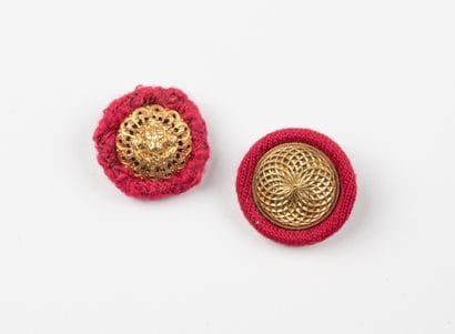 attributed to CHANEL, Paris
Two fuchsia fabric...