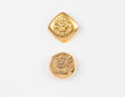 attributed to CHANEL, Paris
Two gilt-metal...