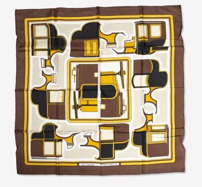 HERMES, Paris 
Carré en twill de soie imprimé...