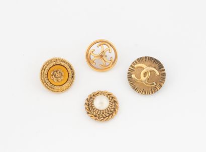 attributed CHANEL, Paris
Four gilt metal...