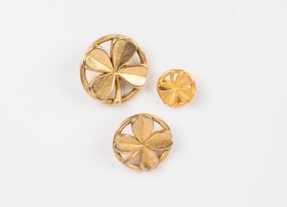 attributed to CHANEL, Paris
Three gilt-metal...