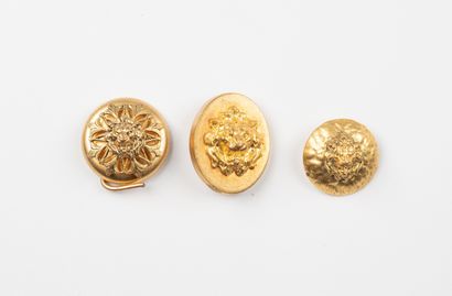 attributed to CHANEL, Paris
Three gilt-metal...