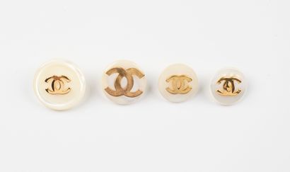 attributed to CHANEL, Paris
Four white resin...
