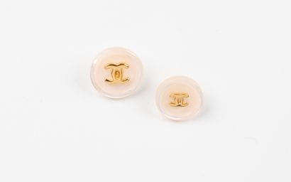 attributed to CHANEL, Paris
Two pink mother-of-pearl...