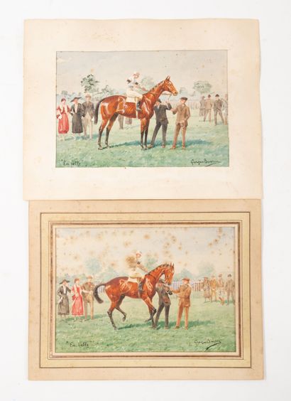 Georges BUSSON (1859-1938)
En selle. 
Deux...