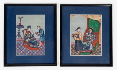 CHINE, début du XXème siècle
Huit dessins...