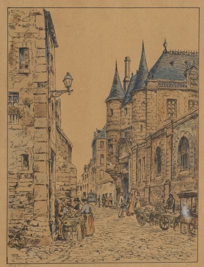 BERNET
Hotel Clisson.
Estampe.
Signée en...