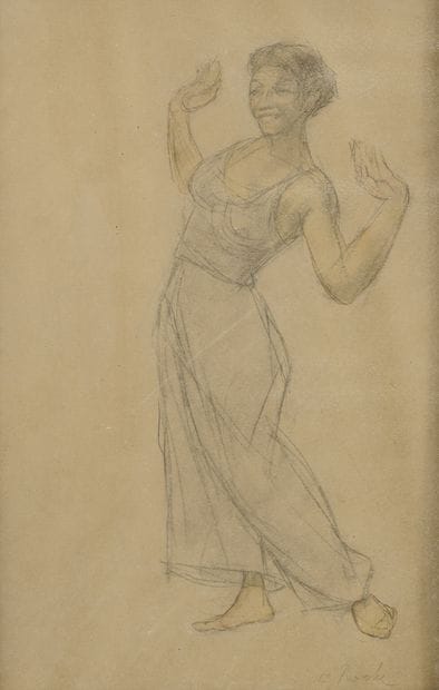 Odilon ROCHE (1868-1947)
Etude de femme.
Mine...