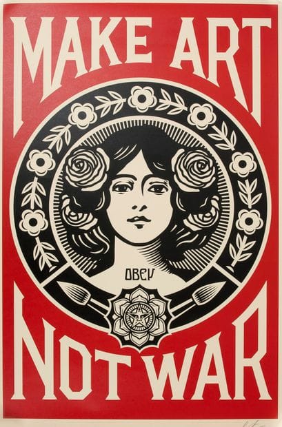Shepard FAIREY (1970)
Make Art Not War, 2020....