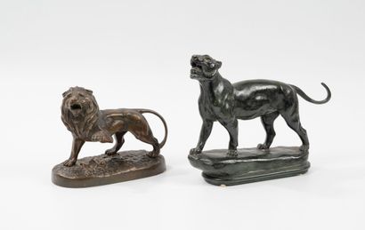 D'après Alfred BARYE (1839-1882)
Lionne feulant.
Epreuve...