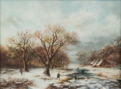 École du XXème siècle
Paysage enneigé ou...