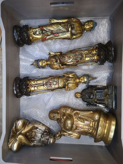 ASIE, XXème siècl
Mannette de 6 Bouddha ou...