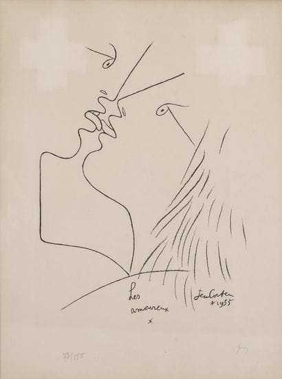 D'après Jean COCTEAU
Les amoureux, 1955.
Lithographie...