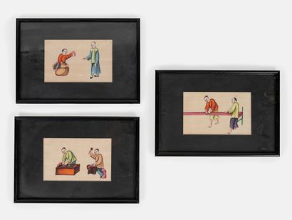 CHINE, début du XXème siècle
Huit dessins...