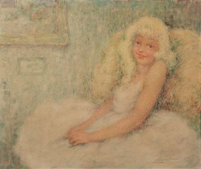 Luicne BOULIER (1882-1963) 
Jeune fille assise...