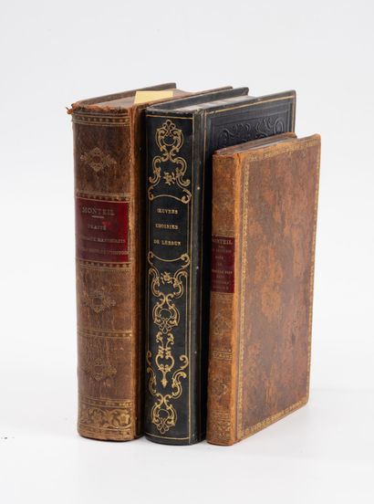 Lot de 3 volumes :
-MONTEIL, Traité de matériaux...