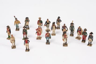 Lot of lead figurines and soldiers including:...