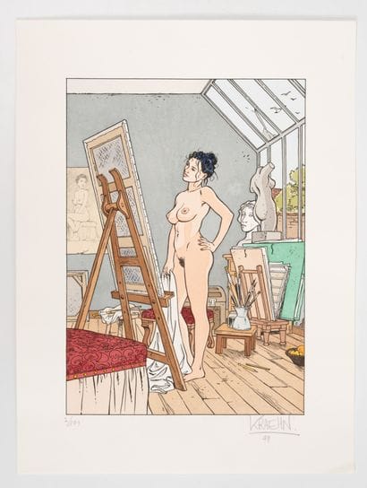 Jean-Charles KRAEHN (1955) Caroline, silkscreen...