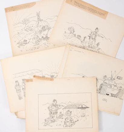 GUY (20th century) Lot of 95 drawings or...