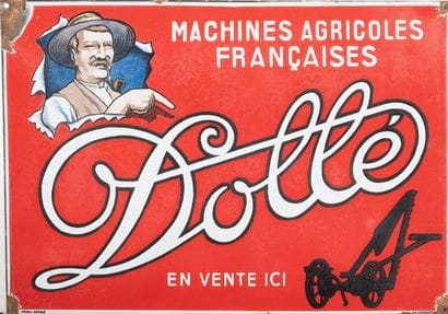 Dollé French farm machinery Enameled advertising...