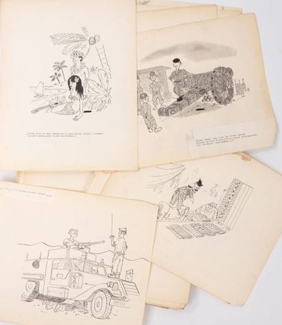 GUY (20th century) Lot of 95 drawings or...