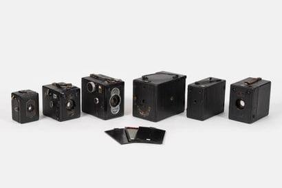Set of TWELVE mostly BOX cameras, including...