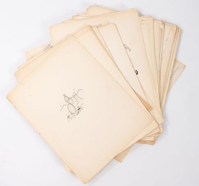 GUY (20th century) Lot of 95 drawings or...