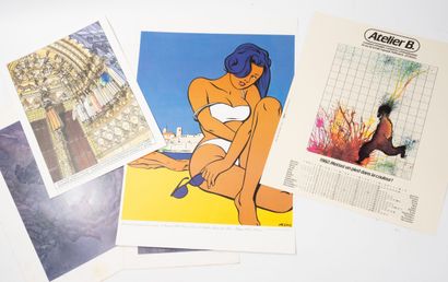 Lot of 20 B/W prints and posters in various...