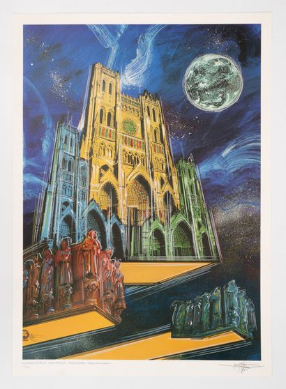 Philippe DRUILLET (1944) La cathédrale d'Amiens...