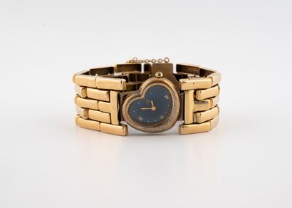 Montre bracelet dame. 
Boîtier en métal doré...