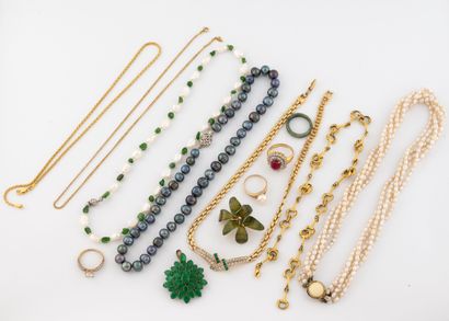 Lot of various costume jewelry including...