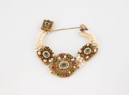 Bracelet de perles d'eau douce blanches sur...
